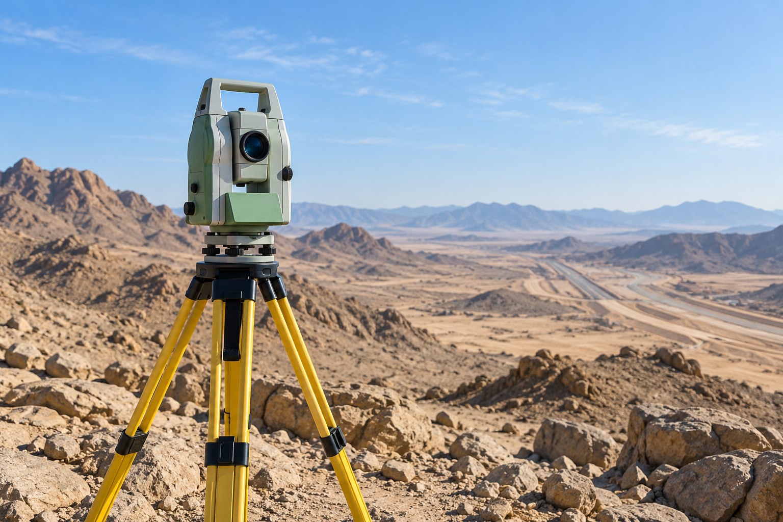 Illustrative survey instrument in arid Saudi terrain